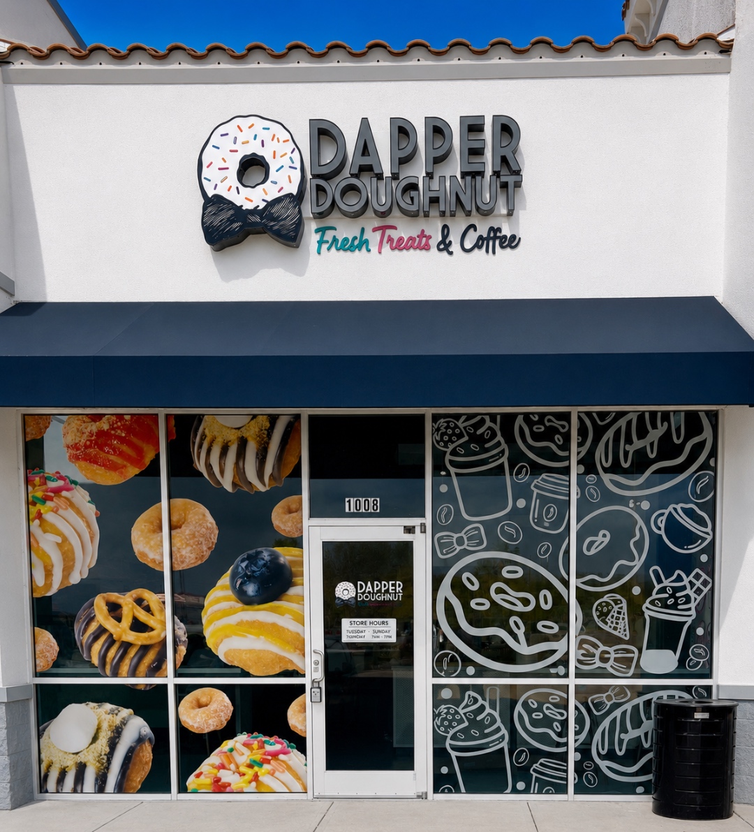 Dapper Doughnut storefront at 4942 W State Rd 46, Suite 1008, Sanford, Florida.